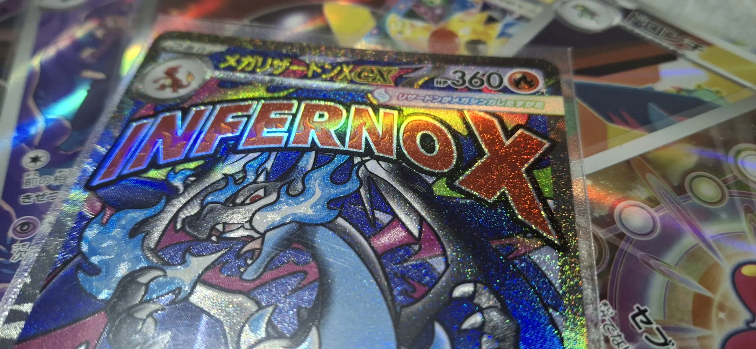 Mega Charizard ex Trading Card Close Up
